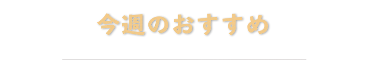 今日のおすすめ